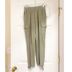 NWOT neon Buddha drawstring cargo joggers